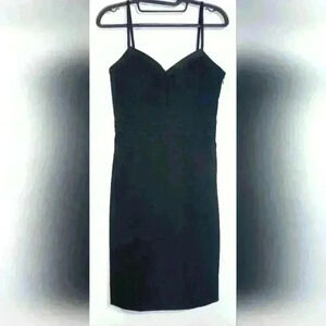 ALEXANDER WANG PIPED BUSTIER DRESS.
